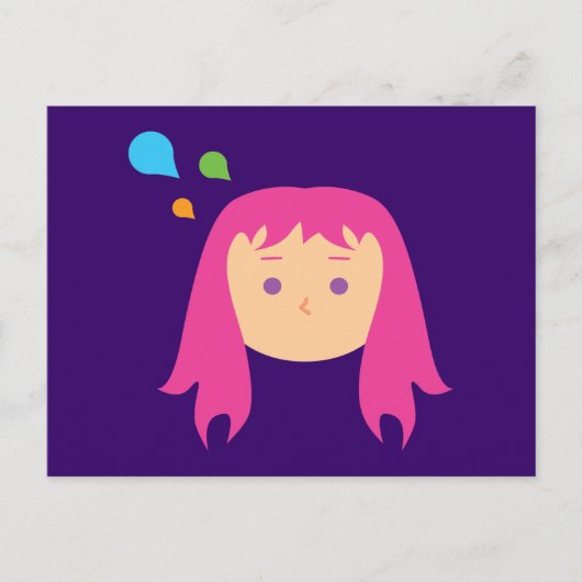 Carte Postale Des pensées colorées (Devant)