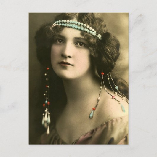 Carte Postale Des perles dans ses cheveux (Devant)