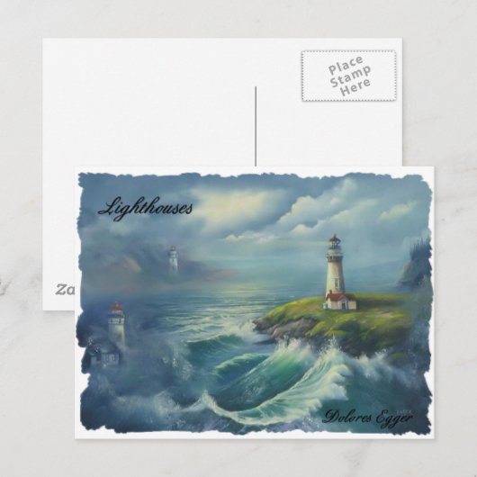 Carte postale des phares (Devant / Derrière)