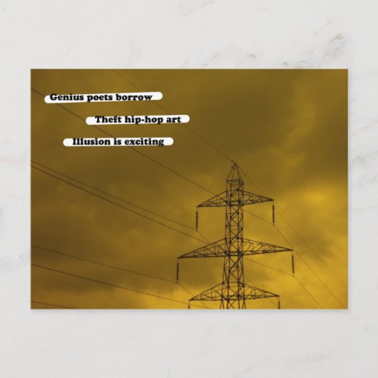 Carte Postale Des poètes géniaux empruntent (Devant)