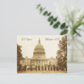 Carte Postale Des policiers en moto au Capitole américain (Debout devant)