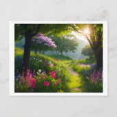 Carte Postale Des prés fleuris, présentant un éventail de fleurs (Devant)