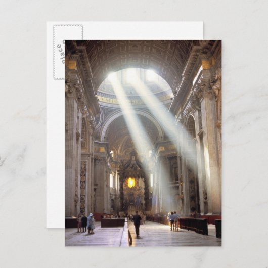 Carte Postale Des puits de lumière coulent à travers les fenêtre (Devant / Derrière)