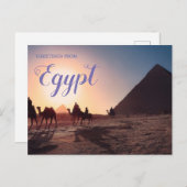 Carte postale des Pyramides égyptiennes (Devant / Derrière)