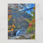 Carte postale des rayons du soleil sur les chutes (Devant)