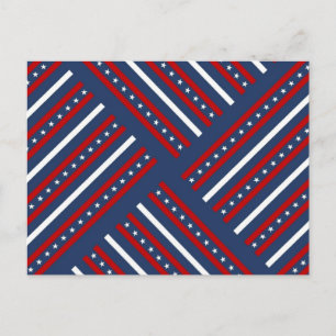 Carte Postale Des rayures Motifs patriotiques
