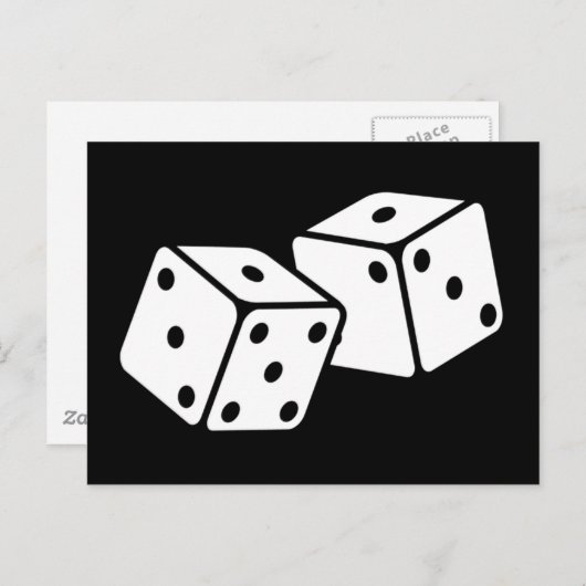 Carte Postale Dés rétro (Devant / Derrière)