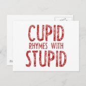 Carte Postale Des rimes Cupides Avec Stupides (Devant / Derrière)