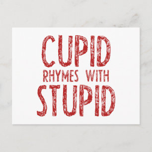 Carte Postale Des rimes Cupides Avec Stupides