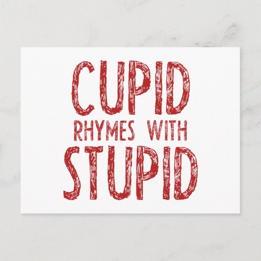 Carte Postale Des rimes Cupides Avec Stupides (Devant)