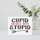 Carte Postale Des rimes Cupides Avec Stupides (Debout devant)