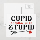 Carte Postale Des rimes Cupides Avec Stupides (Devant / Derrière)