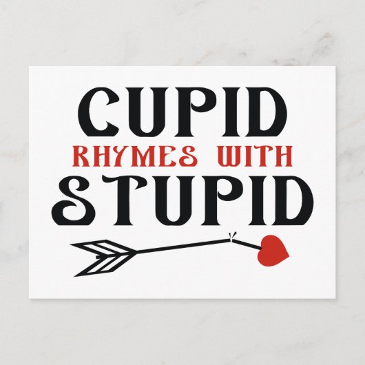 Carte Postale Des rimes Cupides Avec Stupides (Devant)