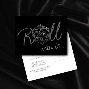 Carte Postale Dés RPG Changement de date de jeu de rôle sur ta