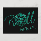 Carte Postale Dés RPG | Emerald Tabletop Gamer Changement de Dat (Devant)