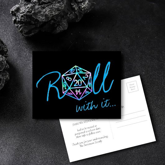 Carte Postale Dés RPG | Holo Fantasy Tabletop Gamer reporté