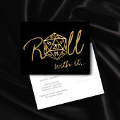 Carte Postale Dés RPG | Joueur de rôle Gold Tablett Modifier la
