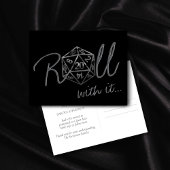 Carte Postale Dés RPG | Retro Tablett Rôle Joueur Date Changer