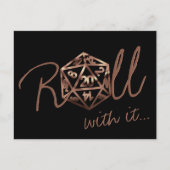 Carte Postale Dés RPG | Table de jeu en cuivre Date de changemen (Devant)