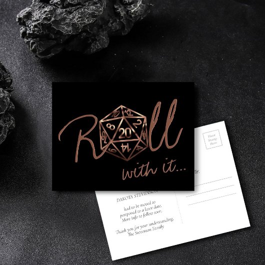 Carte Postale Dés RPG | Table de jeu en cuivre Date de modificat