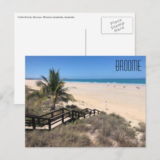 carte postale des sables de plage du câble (Devant / Derrière)