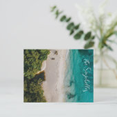 Carte postale des Seychelles, Afrique de l'Est (Debout devant)