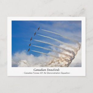 Carte postale des Snowbirds canadiens
