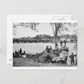 Carte Postale Des soldats de l'Union gardent la rivière Potomac  (Devant / Derrière)