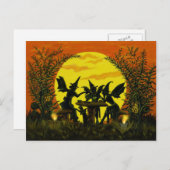 Carte postale des sorcières de fée d'Halloween (Devant / Derrière)