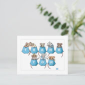 Carte postale des souris de poche Merci (Debout devant)