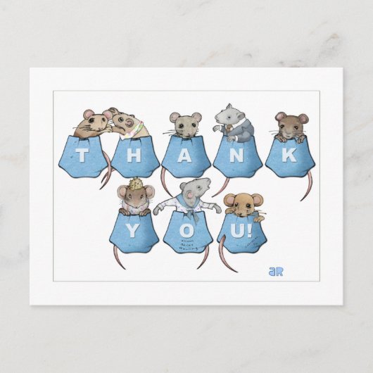 Carte postale des souris de poche Merci (Devant)