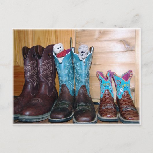 Carte Postale Des souris en bottes ! (Devant)