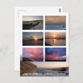 Carte postale des Sunsets de Chypre (Devant / Derrière)