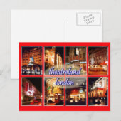 Carte postale des théâtres de Londres (Devant / Derrière)