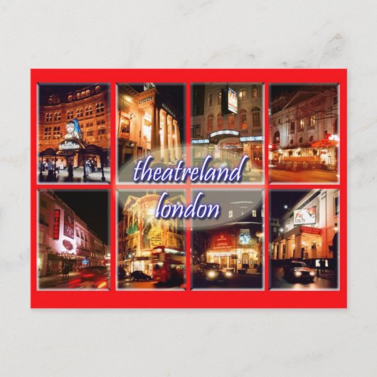 Carte postale des théâtres de Londres (Devant)