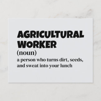 Carte postale des travailleurs agricoles - Définit