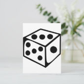 Carte Postale Dés - Trois (Debout devant)