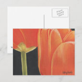 carte postale des tulipes orange (Devant / Derrière)