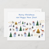 Carte postale des vacances d'hiver (Devant / Derrière)