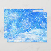 Carte postale des vacances d'hiver (Devant / Derrière)