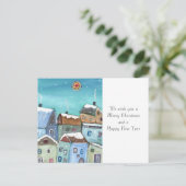 Carte postale des vacances du village d'hiver (Debout devant)