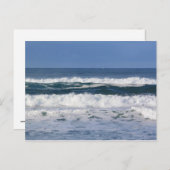 Carte postale des vagues de l'océan Pacifique (Devant / Derrière)