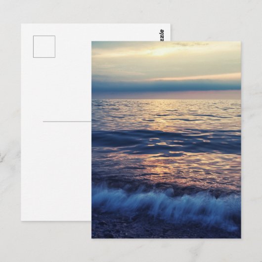 Carte Postale Des vagues détendues (Devant / Derrière)