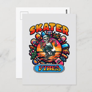 CARTE POSTALE DES VIBES DE SKATER !