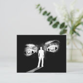 Carte postale des yeux de la déesse (noir) (Debout devant)