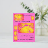 Carte Postale Des yeux sains - signet pour les lecteurs (Debout devant)