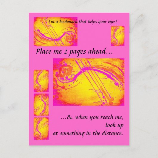 Carte Postale Des yeux sains - signet pour les lecteurs (Devant)