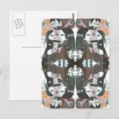 carte postale d'escargot de psychédélisme foncé (Devant / Derrière)