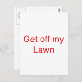 Carte Postale Descendez de ma pelouse (Devant / Derrière)