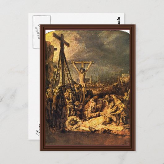 Carte Postale Descente De La Croix Par Rembrandt Harmensz. Van (Devant / Derrière)